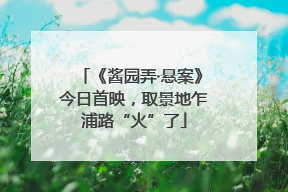 《酱园弄·悬案》今日首映，取景地乍浦路“火”了