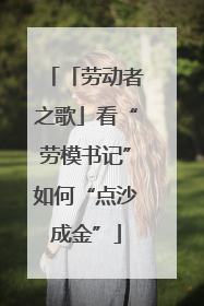 「劳动者之歌」看“劳模书记”如何“点沙成金”