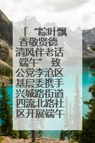 “粽叶飘香敬贤德 清风伴老话端午” 致公党李沧区基层委携手兴城路街道四流北路社区开展端午节主题活动