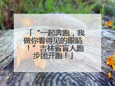 “一起奔跑，我做你看得见的眼睛！”吉林省盲人跑步团开跑！