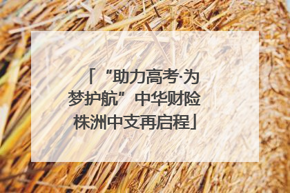 “助力高考·为梦护航”中华财险株洲中支再启程
