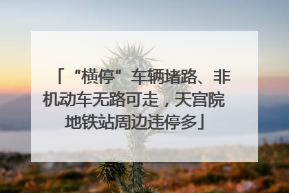 “横停”车辆堵路、非机动车无路可走，天宫院地铁站周边违停多