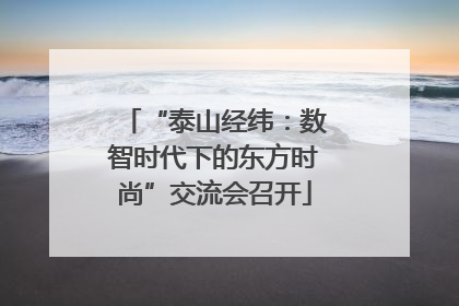 “泰山经纬：数智时代下的东方时尚”交流会召开