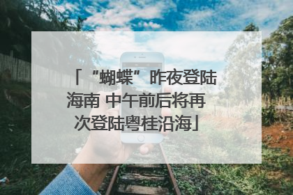 “蝴蝶”昨夜登陆海南 中午前后将再次登陆粤桂沿海