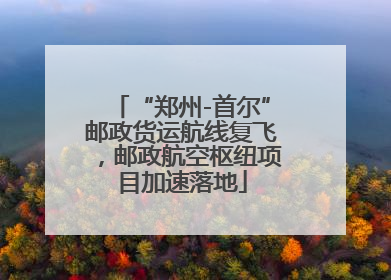 “郑州-首尔”邮政货运航线复飞，邮政航空枢纽项目加速落地