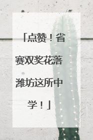 点赞！省赛双奖花落潍坊这所中学！