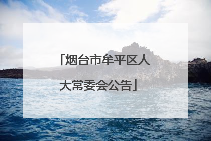 烟台市牟平区人大常委会公告