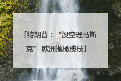 特朗普：“没空理马斯克” 欧洲抛橄榄枝