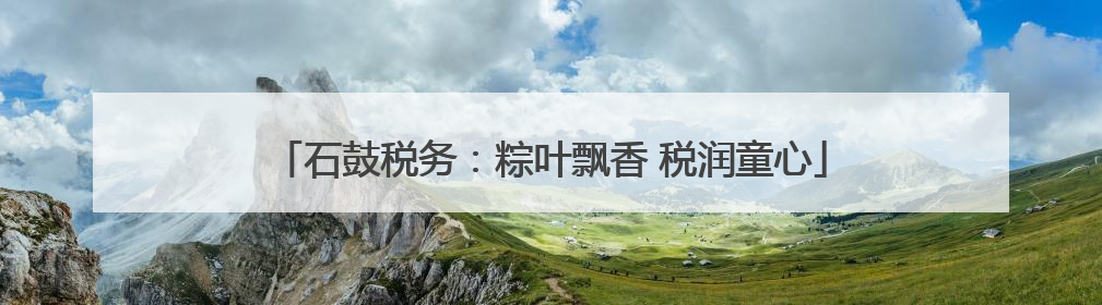 石鼓税务：粽叶飘香 税润童心