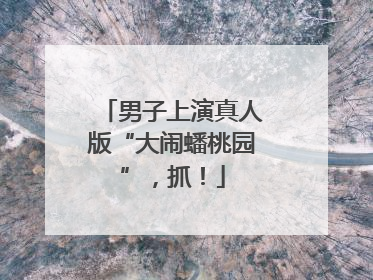男子上演真人版“大闹蟠桃园”，抓！