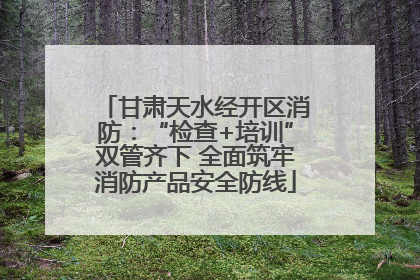 甘肃天水经开区消防：“检查+培训”双管齐下 全面筑牢消防产品安全防线