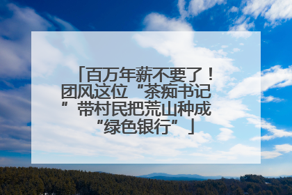 百万年薪不要了！团风这位“茶痴书记”带村民把荒山种成“绿色银行”