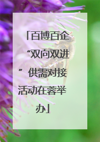 百博百企“双向双进”供需对接活动在蓉举办