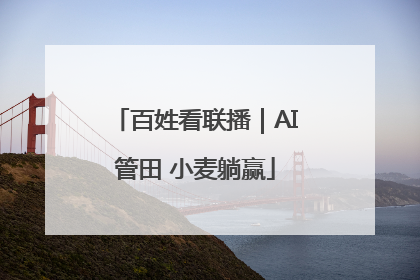 百姓看联播｜AI管田 小麦躺赢