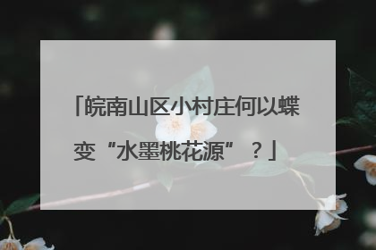 皖南山区小村庄何以蝶变“水墨桃花源”？