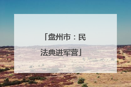 盘州市：民法典进军营