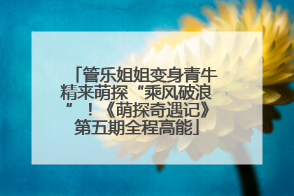 管乐姐姐变身青牛精来萌探“乘风破浪”！《萌探奇遇记》第五期全程高能