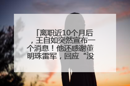 离职近10个月后，王自如突然宣布一个消息！他还感谢董明珠雷军，回应“没看过格力工资条”：真的不那么重要！