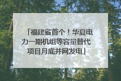 福建省首个！华夏电力一期机组等容量替代项目月底并网发电