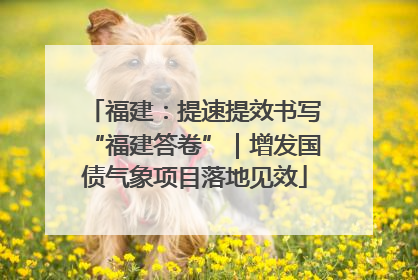 福建：提速提效书写“福建答卷”｜增发国债气象项目落地见效