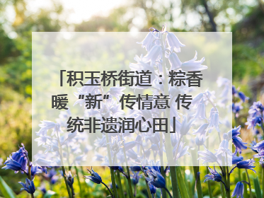 积玉桥街道：粽香暖“新”传情意 传统非遗润心田