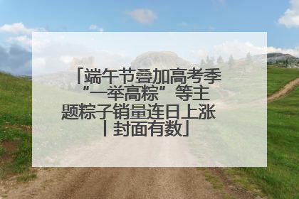 端午节叠加高考季 “一举高粽”等主题粽子销量连日上涨丨封面有数