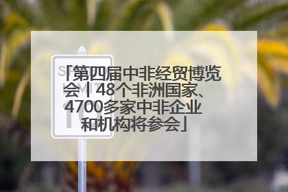 第四届中非经贸博览会丨48个非洲国家、4700多家中非企业和机构将参会