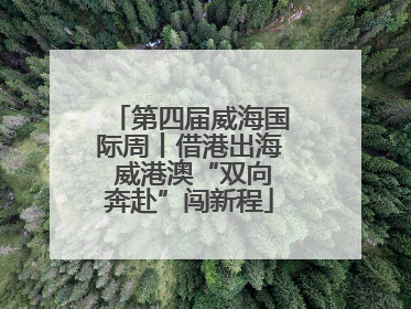 第四届威海国际周丨借港出海 威港澳“双向奔赴”闯新程