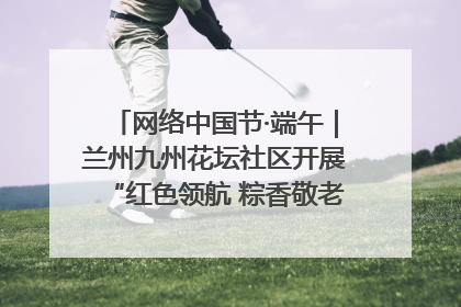 网络中国节·端午｜兰州九州花坛社区开展“红色领航 粽香敬老”端午主题活动