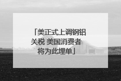 美正式上调钢铝关税 美国消费者将为此埋单