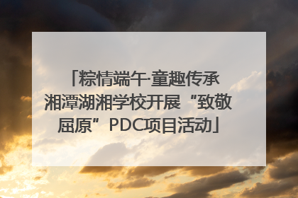 粽情端午·童趣传承 湘潭湖湘学校开展“致敬屈原”PDC项目活动