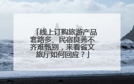 线上订购旅游产品套路多、民宿良莠不齐难甄别，来看省文旅厅如何回应？