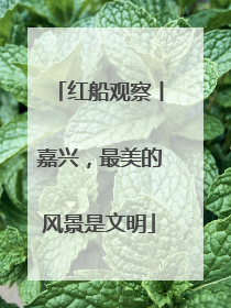 红船观察丨嘉兴，最美的风景是文明