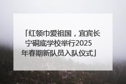 红领巾爱祖国，宜宾长宁硐底学校举行2025年春期新队员入队仪式