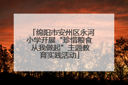 绵阳市安州区永河小学开展“珍惜粮食 从我做起”主题教育实践活动
