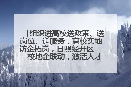 组织进高校送政策、送岗位、送服务，高校实地访企拓岗，日照经开区——校地企联动，激活人才发展“引擎”