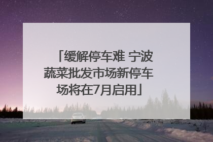 缓解停车难 宁波蔬菜批发市场新停车场将在7月启用