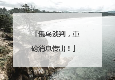 俄乌谈判，重磅消息传出！