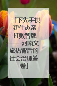 下先手棋·建生态系·打数智牌——河南文旅热背后的社会治理答卷
