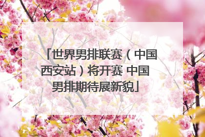 世界男排联赛（中国西安站）将开赛 中国男排期待展新貌