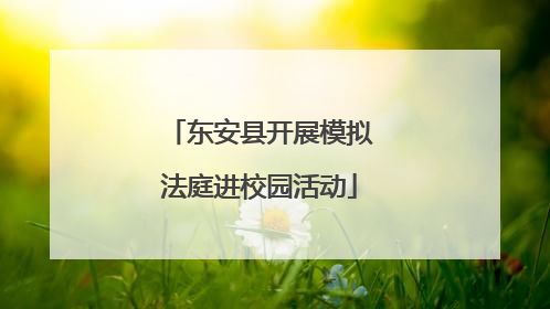 东安县开展模拟法庭进校园活动