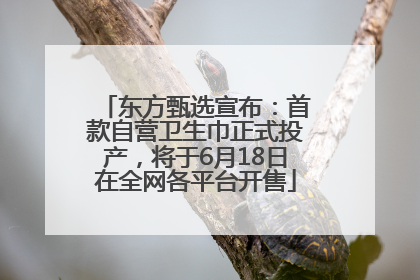 东方甄选宣布：首款自营卫生巾正式投产，将于6月18日在全网各平台开售