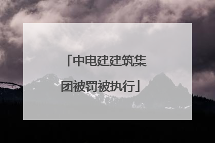 中电建建筑集团被罚被执行