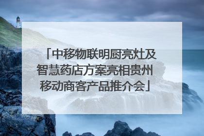 中移物联明厨亮灶及智慧药店方案亮相贵州移动商客产品推介会