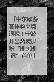 中东欧游客体验离境退税！宁波开出离境退税“即买即退”首单