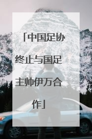 中国足协终止与国足主帅伊万合作