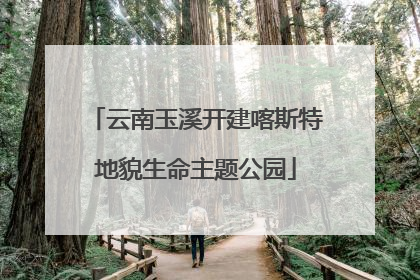 云南玉溪开建喀斯特地貌生命主题公园