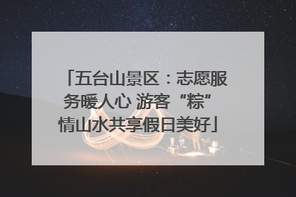 五台山景区：志愿服务暖人心 游客“粽”情山水共享假日美好