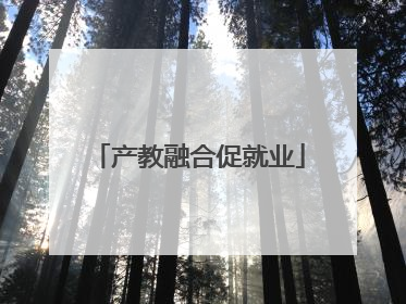 产教融合促就业