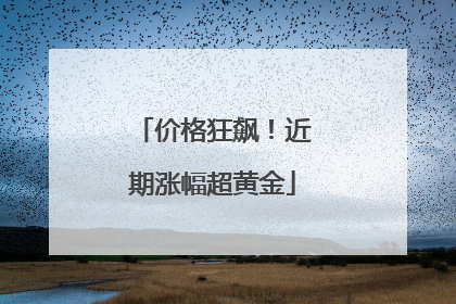 价格狂飙！近期涨幅超黄金